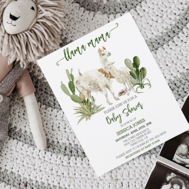 Llama Mama Chá de fraldas Budget Fiesta Cactus (Criador carregado)