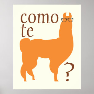 Llama Quote Poster Impressão: Como o lhama