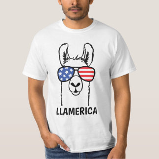 Llamerica, camisa engraçada de Lllama, 4ns de