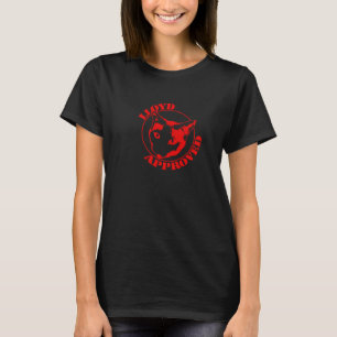 Lloyd aprovou - o t-shirt das mulheres (o preto)