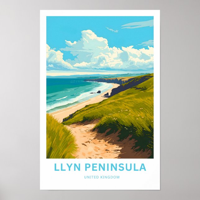 Llyn Peninsula Reino Unido Viagem Impressão (Frente)