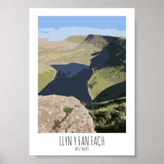 Llyn Y Fan Fach - Impressão de estilo Poster da fe