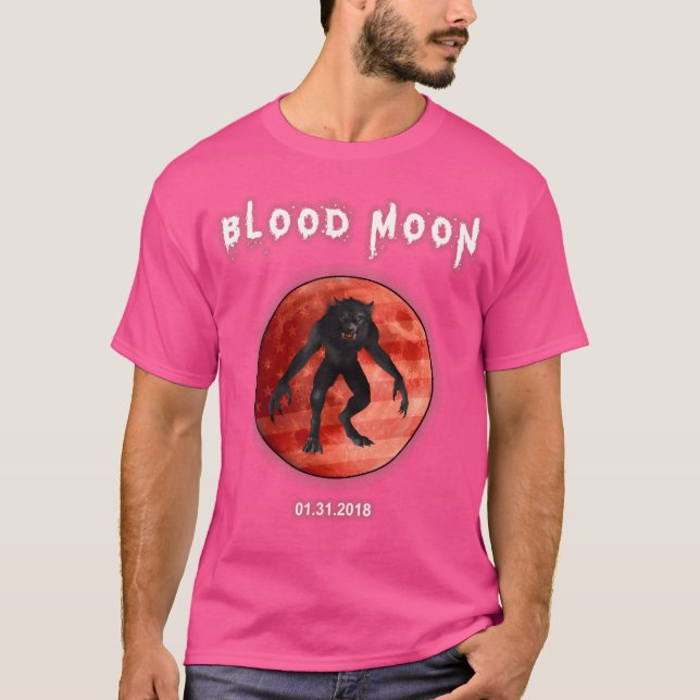 Lobisomem da Lua Sanguínea Camisa Eclipse Lunar As (Frente)