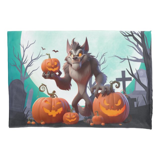 Lobisomem e abóboras do Halloween (Frente)