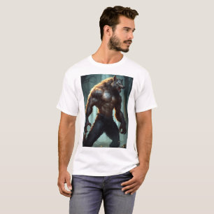 Lobisomem prateado: corpo do Design de Camiseta do