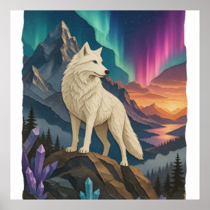 Lobo Arte Poster Arte de Parede ( Impressão )