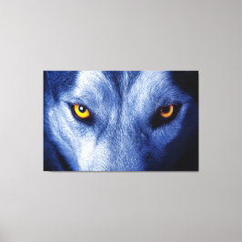 Lobo Azul Com Linda Canvas De Olhos Brilhantes