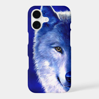 Lobo azul no caso positivo do iPhone 7 da noite