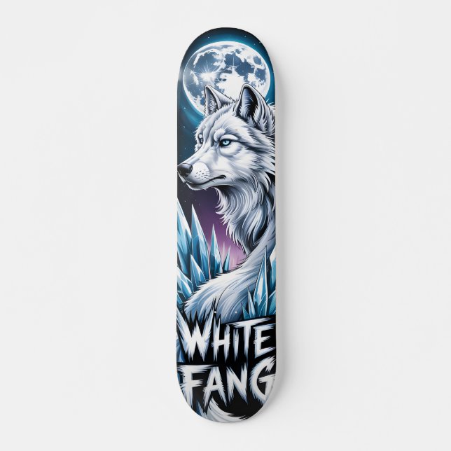 Lobo branco Skateboard  (Frente)