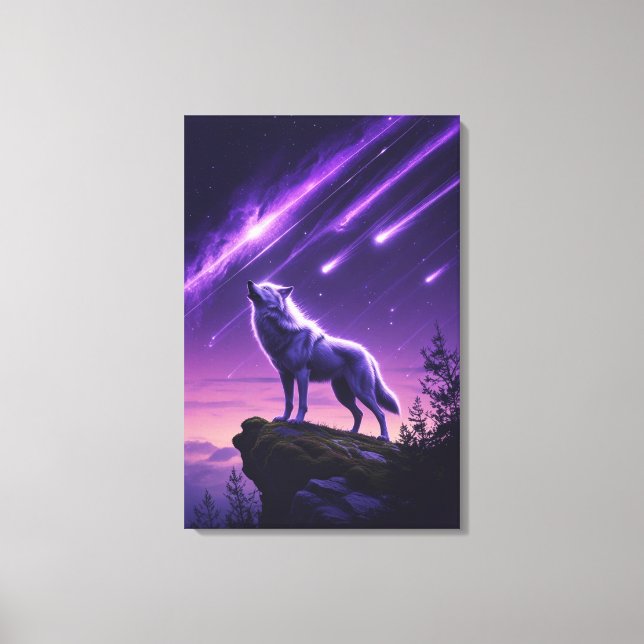 Lobo Celestial – Impressão em Tela Mystic Howl (Frente)