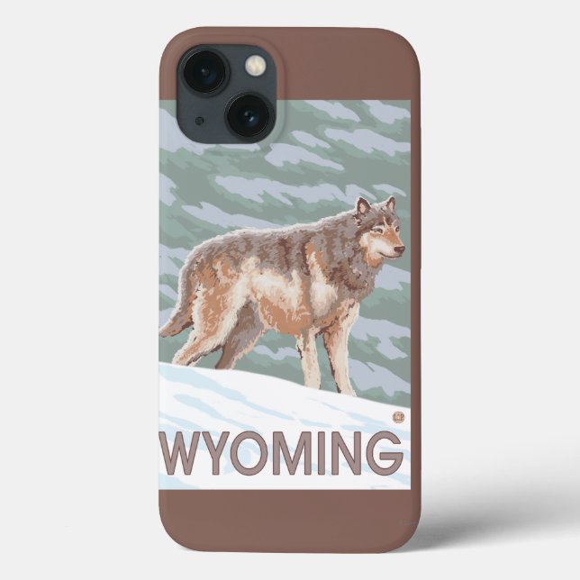 Lobo cinzento StandingWyoming (Verso)