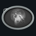 Lobo e Lua de Howling Preto e Branco<br><div class="desc">Um lobo ainda é um lobo,  mesmo quando está sozinho. Talvez um lobo seja ainda mais um lobo quando está sozinho.</div>