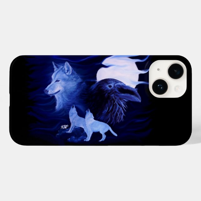 Lobo e Raven com lua de cheio (Verso (horizontal))