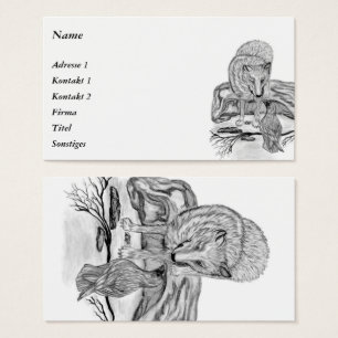 Lobo e Raven - Design preto e branco