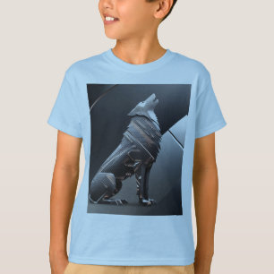 Lobo Geométrico Boys Blue T-Shirt