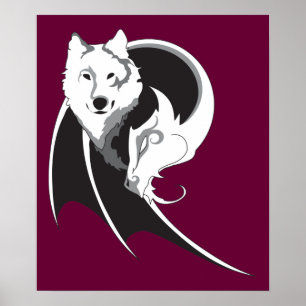 Lobo & impressão do dragão