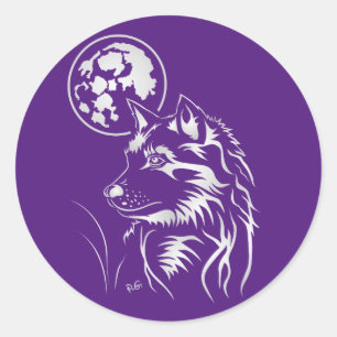 lobo jovem autocolante sonhado