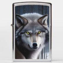 Lobo na Floresta de inverno