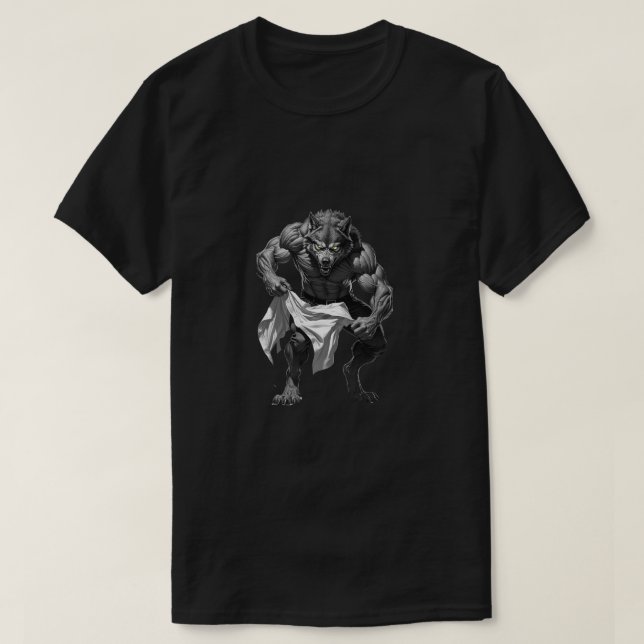 lobo rasgando camisa (Frente do Design)