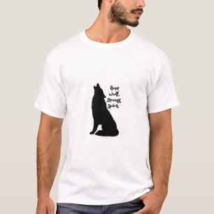 Lobo Solitário, Espírito Forte" T-Shirt Gráfico