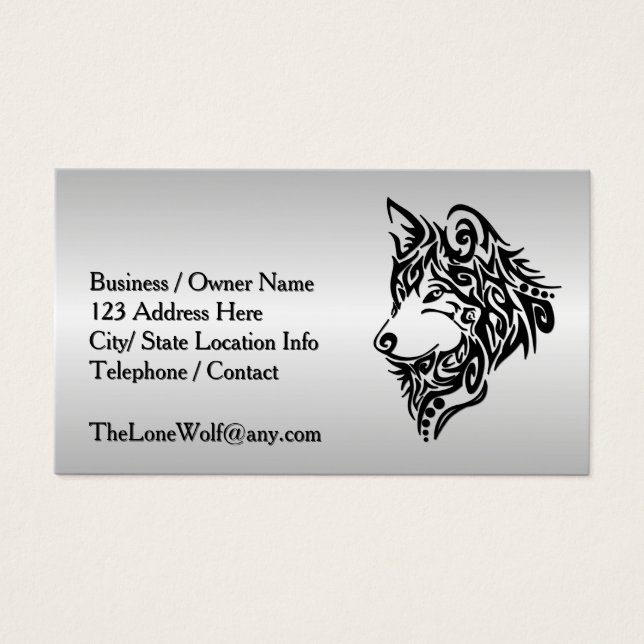 Lobo Tribal Negro (Frente)