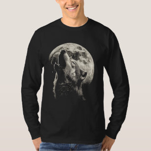 Lobo Uivando na Fase da Lua Cheia Ciclo Grunge Top
