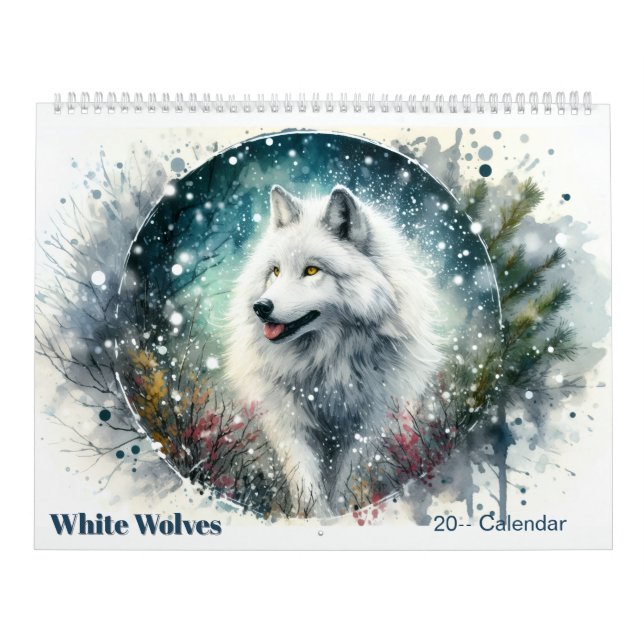 Lobos Brancos Calendário Floresta do Norte Nevada (Capa)