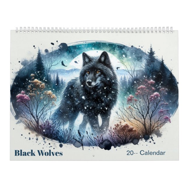Lobos Negros Floresta do Norte Nevada Calendário (Capa)