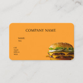 LOCAL BÁSICO DO CARTÃO DE VISITA MODELO BURGER