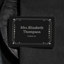 Local de Casamento Preto Celestial Cartões