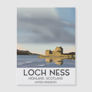 Loch Ness, Highlands, poster de viagens da Escócia