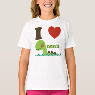 Loch Ness Monster I Heart Nessie Girls Camiseta
