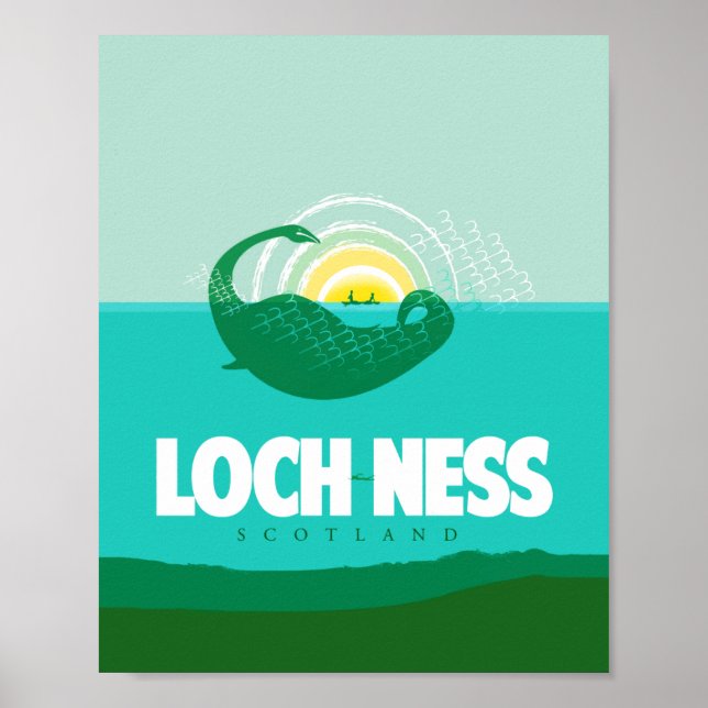 Loch Ness, poster de viagens da Escócia (Frente)