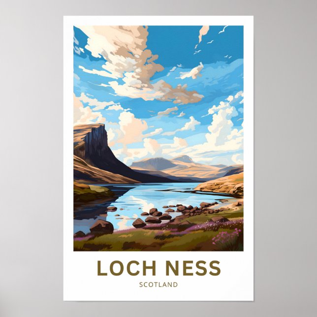 Loch Ness Scotland Viagem Impressão (Frente)