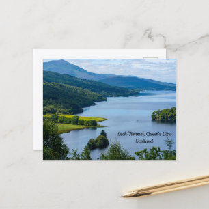 Loch Tummel da Queen's View, cartão postal da Escó
