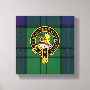 Lockhart Scottish Crest e Tartan Canvas