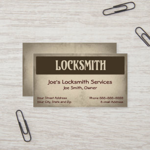 Locksmith Cartão de visita