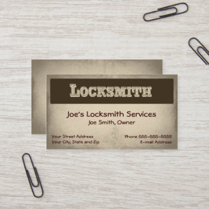 Locksmith Cartão de visita