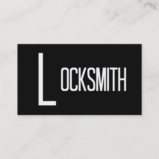 Locksmith Cartão de visita (Frente)