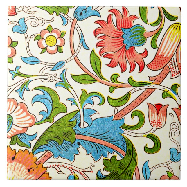 Lodden, um padrão William Morris, Azulejo cerâmico (Frente)
