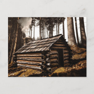 LOG CABIN NOS CARTÕES POSTAIS DA WOODS