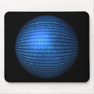 Lógica binária azul Mousepad