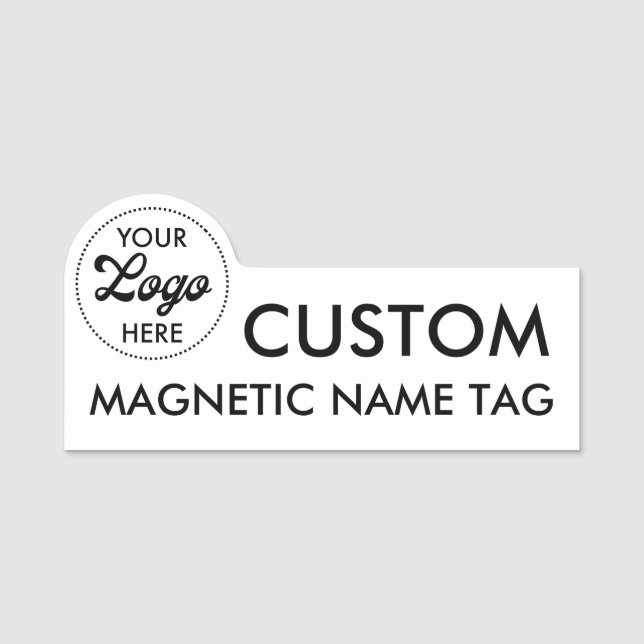 LOGO 3" x 1,5" etiqueta de nome magnética personal (Frente)