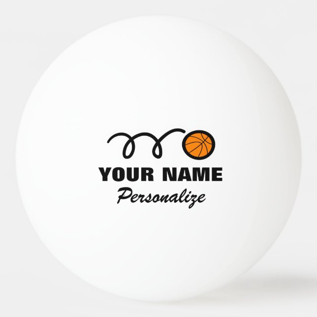 Logo de basquete bola de pingue-pongue para ténis  (Frente)