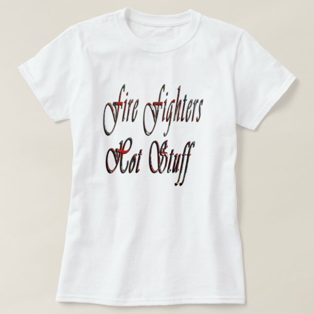 Logo do Fire Fighters Hot Stuff, Camiseta Branca p (Frente do Design)