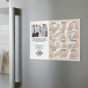 Logo Foto Cartão Magnético Calendário 2027 Branco