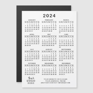 Logotipo 2024 Promoção do calendário magnético pre