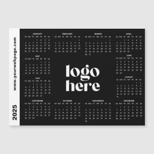 Logotipo Aqui Preto Calendário Magnético 2025