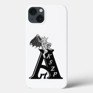 Logotipo ArtKSZP com Design preto e branco Golem