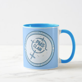 Logotipo azul 2 da caneca de PMS